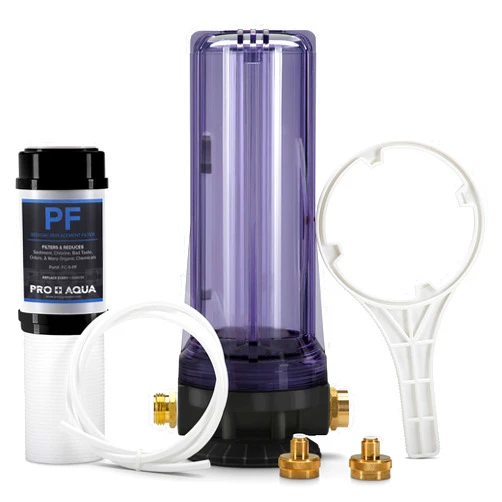 PRO+AQUA 2-Stage Regeneration/Filtration Kit for Portable Water Softeners - Removes Chlorine, Bad Taste, Odors, Sediment, Bacteria - Universal Fit, Protects System, 5 Micron (WS-P-REG-KIT)