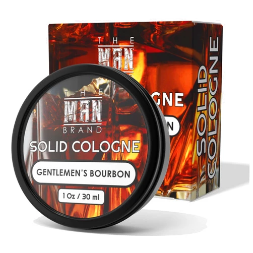 The Man Brand Solid Cologne Men's Gentlemen's Bourbon Scent, Wax Bourbon Cologne for men, Solid Perfume with Bourbon Scent for men (1 Ounce, Gentlemen's Bourbon Mens Cologne Balm)