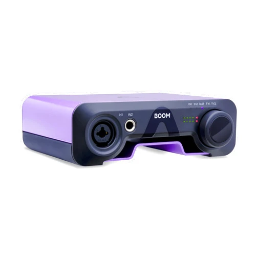Apogee Boom USB Audio Interface For Musicians, Podcasters, and Streamers- Featuring 2 channels, Studio Microphone Pre Amp, 24bit/192kHz sample rate, hardware DSP, Headphone Amp, and Ableton Live Lite