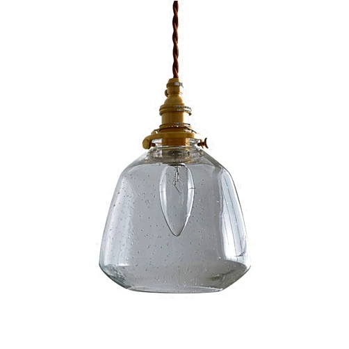 RQSKUMBN Brass Bubble Glass Chandelier,Water Drop High Translucent Glass Lampshade Pendant Light,Nordic Style Minimalist Post-Modern Bedroom Bedside Personality Creative Bar Cafe Fixtures Lighting ,Indoor