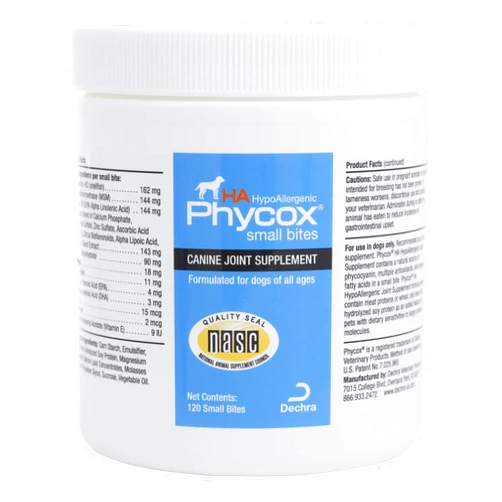 Phycox HA Hypoallergenic Small Bites Joint Supplement for Dogs, 120ct