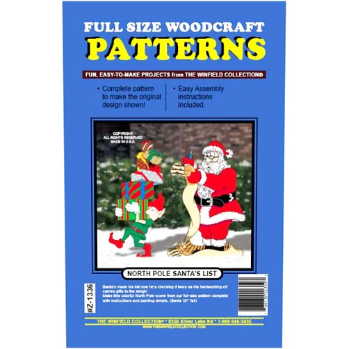 The Winfield Collection North Pole Santa's List Woodworking Project Plan