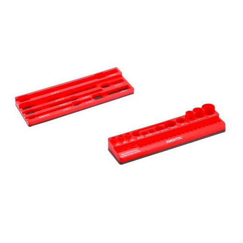 EMENTOL 2PCS Magnetic Extension Bar Holder and Socket Accessory Holder, Red, Organize Ext. bars, Adapters, Universal Joints and Bits