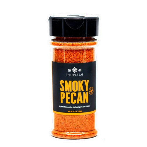 The Spice Lab Smoky BBQ Pecan Rub - 5.9 oz Shaker - Sweet Heat & Savory Pecan Spice - Smoky Barbecue Blend for Pork, Chicken, Beef & Vegetable Grilling - All-Natural Steak and Rib Rub – 7063