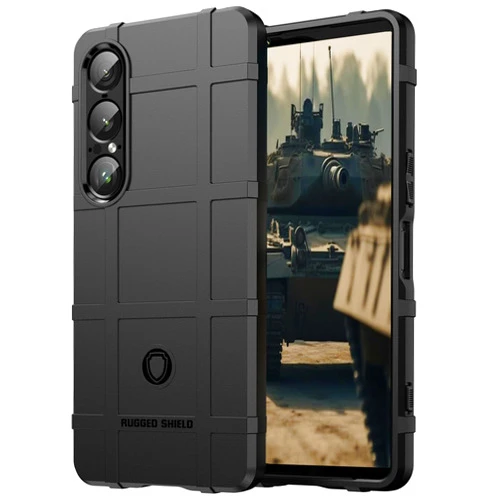 CCSmall for Sony Xperia 1 VII Case for Men, Rugged Heavy Duty Shockproof Cover, Military Grade Drop Protection Phone Case for Sony Xperia 1 VII HD Black