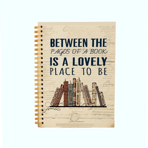 QUICQOD Book Gifts for Book Lovers-Retro Reading Journals for Book Lovers Work Office School Student Teacher Librarian,Book Journal Reading Log,Hardcover Spiral Notebook 5.5x8.3