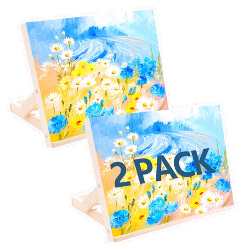 GRETJOB 2 Pack Tabletop Easel for Painting, Adjustable Desktop Easel Portable Art Easel for Canvas Painting, iPad, Book Display, Artwork Holder - 13 x 9 Inches