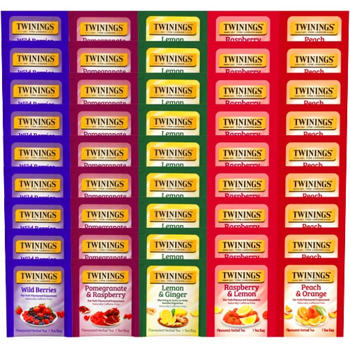 Twinings Fruity Herbal Tea Bag Sampler (Pack of 45) – Perfect Gourmet Gift Set