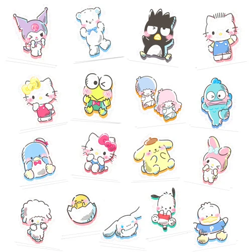 AVONO Kitty Birthday Party Supplies, 34Pcs Temporary Tattoos Party Favors, Removable Tattoo Stickers for Goody Bag Treat Bag Stuff for Kawaii Birthday Party Decoration