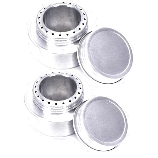 UIEHBCV Camping Stove 2pcs Mini Portable Cooking Stove Ultralight Aluminum Alloy Alcohol Stove with Lid for Outdoor Camping Hiking Picnic