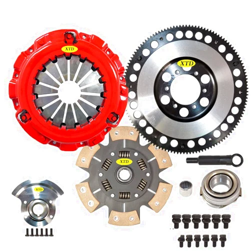 XTD STAGE 3 MIBA CLUTCH & PRO-LITE FLYWHEEL COUNTER WEIGHT KIT compatible with Mazda RX-8 RX8 1.3L 6SPD 2004 2005 2006 2007 2008 2009 2010 2011