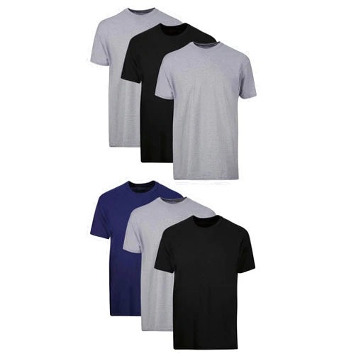 Hanes Men's Undershirt Packs, Stay-Tucked Soft Cotton Undershirts, Best Undershirts for Men, White/Black/Asstd Multipacks