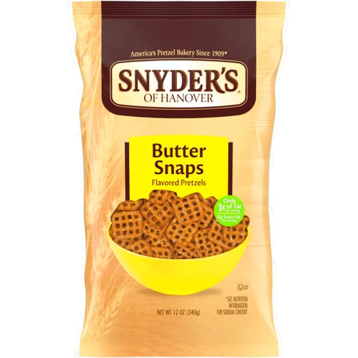 Snyder's of Hanover Pretzels, Butter Snaps, 12 Oz Bag