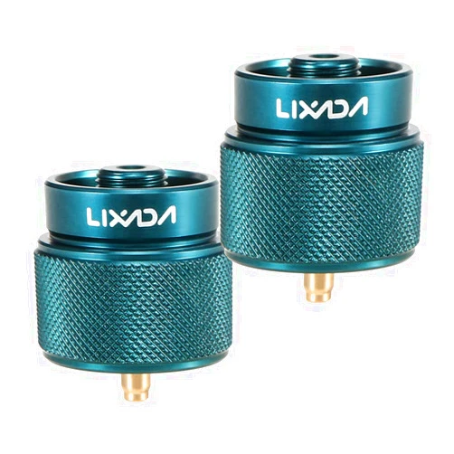 LIXADA Camping Stove Adapter 1L Outdoor Propane Small Tank Input EN417 Lindal Valve Output