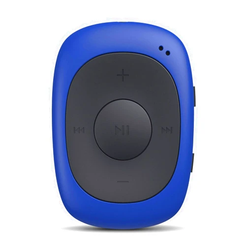 AGPTEK G02 8GB Clip MP3 Player with FM Shuffle, Portable Music Player with Sweatproof Silicone Case for Sports, Blue