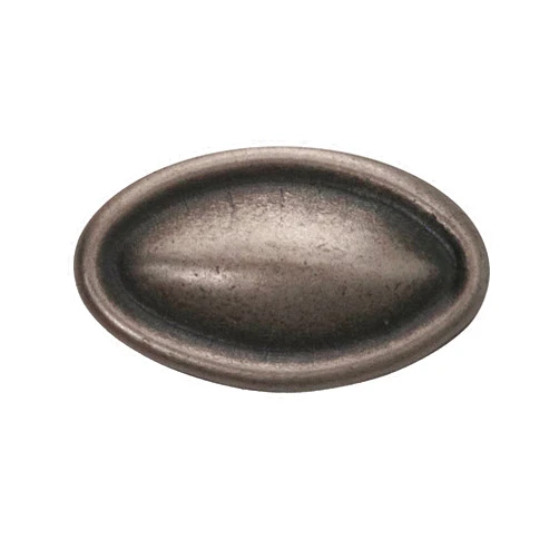 Bosetti Marella 100497.19 Oval Brass Knob, 1.38-Inch by.83-Inch, Old Iron