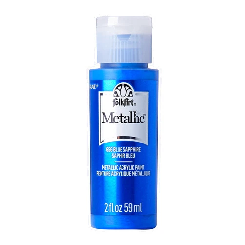 FolkArt Blue Sapphire Metallic Acrylic Paint, 2 Fl Oz (Pack of 1)
