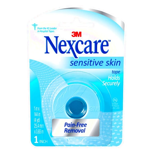 Nexcare Sensitive Skin Tape Holds Securely, 1 in x 144 in 1 ea (Pack of 12)