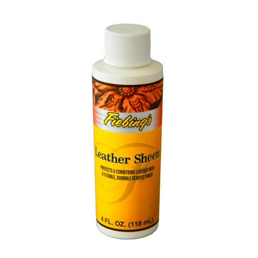 Fiebing's Leather Sheen Acrylic Finisher (4oz) - Acrylic Wax Top Finish to Condition Smooth Leather Boots, Furniture, Jacket, Belt - High Gloss, Flexible, Water Resistant, Durable Protective Finish