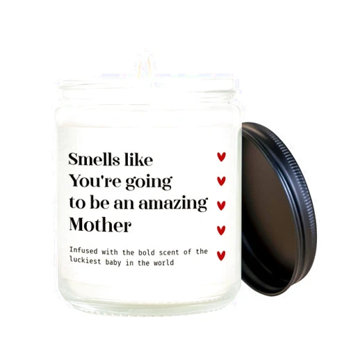 GiltGlimmer New Mom Gifts - Mom to Be Gift for First Time Moms, Pregnancy Must Haves Soy Wax Lavender Scented Candle, Pregnancy Gifts for Expecting Mom, Wife, Friend, Sister