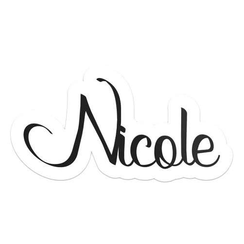Generic Nicole Name Sticker - Waterproof Vinyl Decal for Car Bumper, Laptop, Water Bottle, Wall, and Window, Size - 8'' Longer Side
