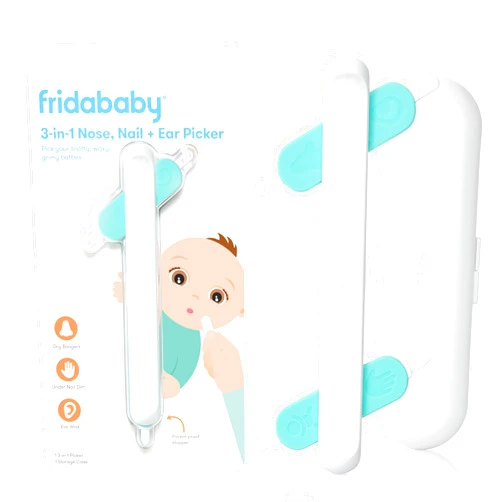 Frida Baby 3-in-1 Nose, Nail + Ear Picker by Frida Baby the Makers of NoseFrida the SnotSucker, Safely Clean Baby's Boogers, Ear Wax & More