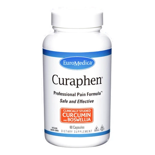 Euromedica Curaphen - 60 Capsules - Professional Pain Formula - Potent Curcumin & Boswellia with DLPA & Nattokinase - Clinically-Studied Ingredients, Highly Absorbable - 60 Servings