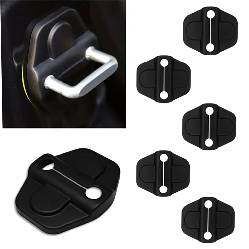 MLAHUIER 6PCS Door Lock Cover, Door Latch Lock Trim Cover Compatible with 2018-2023 Jeep Wrangler JL JLU 4XE & Unlimited Gladiator JT, Car Modified Door Lock Cover Parts Accessories