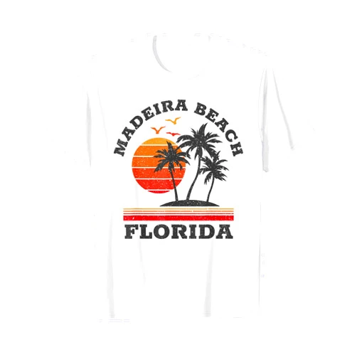 Florida Souvenirs Co Madeira Beach Florida Retro Souvenir Gift T-Shirt