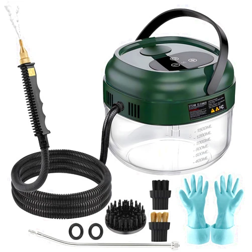 Hotoby Handheld Steam Cleaner with Touch Screen, 1.5L Large Water Tank, Portable Steam Cleaner, 6-gears adjustable, High-Temperature Pressurized Steam Cleaning Machine for Home, Kitchen, Bathroom, Tile, Car