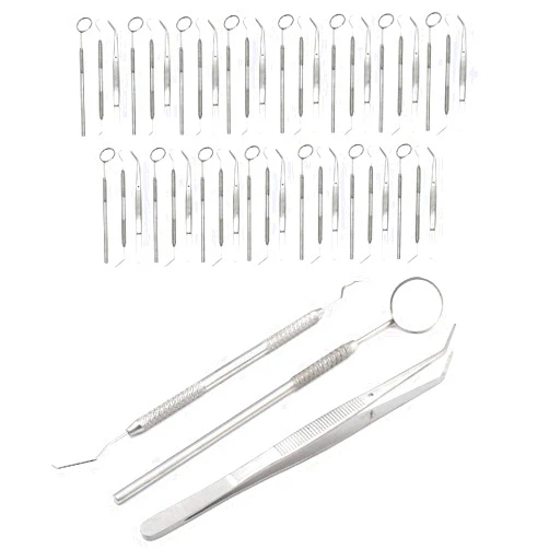 AAProTools New German Grade Stainless 45 Instruments Basic Dental Set Mirror Explorer College plier