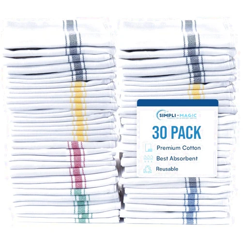 Simpli-Magic Cotton Herringbone Dish Towels, 15