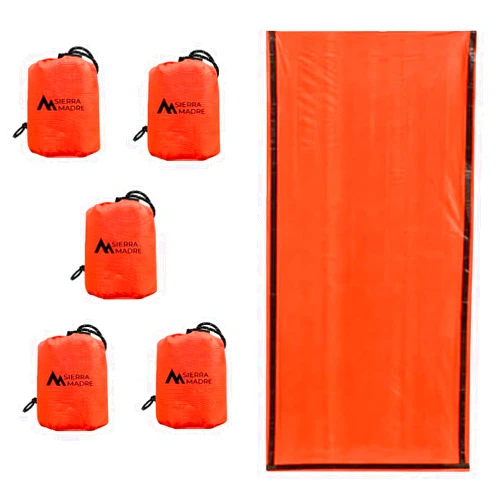 Sierra Madre Emergency Sleeping Bag – Ultralight, Waterproof Mylar Thermal Bivy Sack Tent for Hiking, Bug-Out Bags, Survival Kits