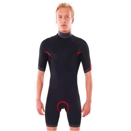 Rip Curl Mens Dawn Patrol 2mm Chest Zip Shorty Wetsuit 113MSP - Black
