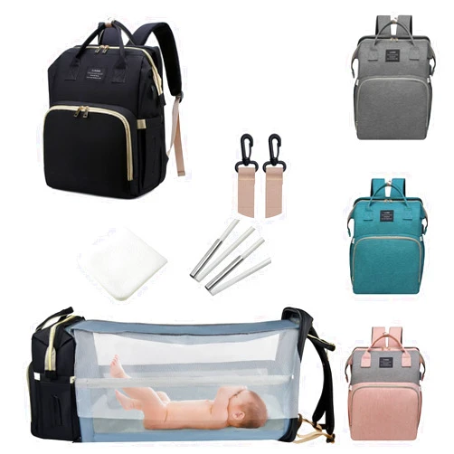 ANWTOTU Diaper Bag with Changing Station,Diaper Bag Backpack,7 in 1 Travel Diaper Bag,Mommy Bag With USB Charging Port (Black)