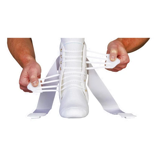 Med Spec ASO Speed Lacer Ankle Stabilizer, White, Medium
