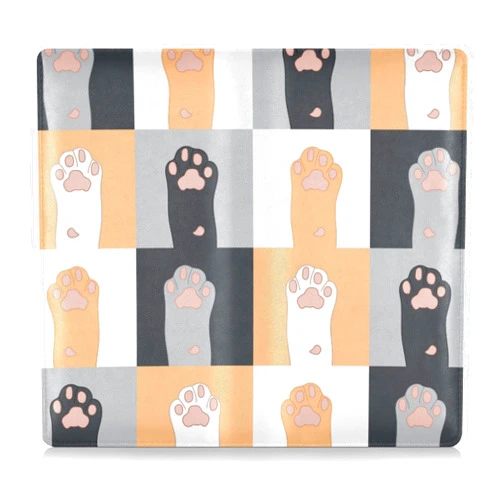 MCHIVER Cat Paws Car Registration and Insurance Holder Lether Vehicle Glove Box Organizer Car Essentials Folder for License Document Cards