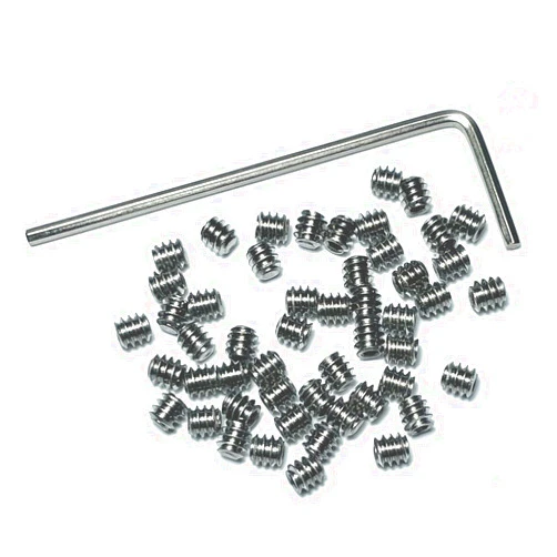 ZDingTech 50pcs Set Screws 6-32 x 1/8 inch 304 Stainless Steel Allen Head Hex Hexagon Socket Set Screws with 1/16 Allen Wrench,Set Grub Screws Hex Allen Head Socket Set Screws.(1/8