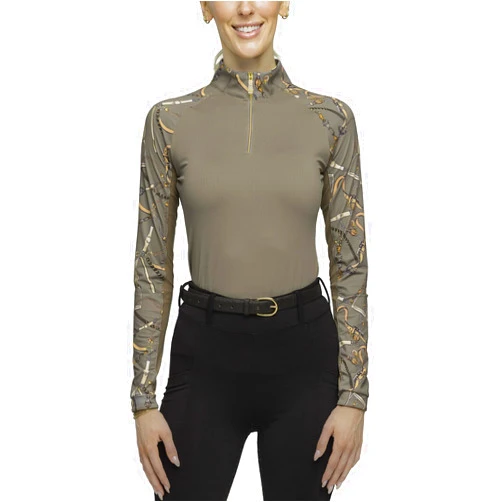 Kastel Denmark Womens Raglan Moisture Wicking Base Layer Activewear Outdoor | Slim Fit | Sun Protection | 1/4 Zip