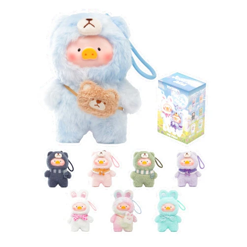 TOYZERO + Official Lulu The Piggy Blind Box - Joyful Time Series Plush Keychain Blind Boxes Figures Cute Stuffed Animals Mystery Box Collectibles Toys Home Decorations Birthday Gifts, Single Box