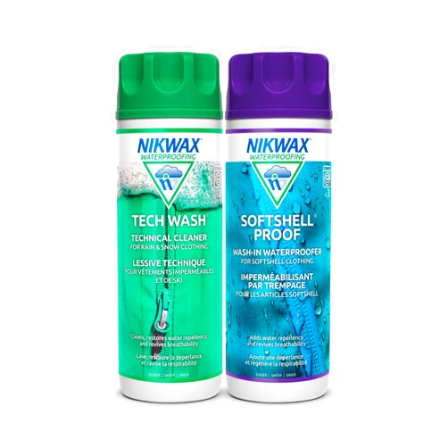 Nikwax Softshell Cleaning & Waterproofing Duo-Pack , 20 oz. / 600ml