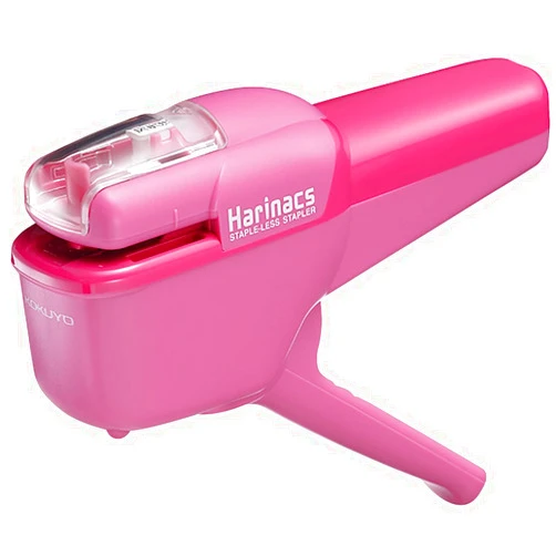 Kokuyo Harinacs Stapleless Stapler, Up to 10 Sheets 64gsm Copy Paper Binding, Pink, Japan Import (SLN-MSH110P)