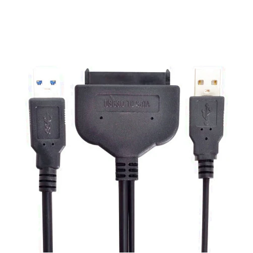 Chenyang SATA to USB 3.0 Adapter Cable with Extra 5V Power 6Gbps Support 2.5inch External SSD HDD Hard Drive 22 Pin Sata III