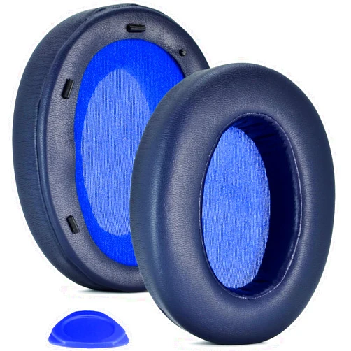 Defean WH XB910N Earpads Cushions Replacement Compatible with Sony WH-XB910 XB910N Extra Bass Noise Cancelling Headphones,(NO fit WH-H910N Model) Ear Pads with Softer Protein Leather (Blue)