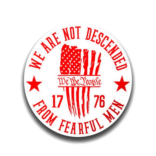 KCD We The People 1776 Vinyl Decal Sticker for Cars Trucks Windows Bumpers Walls Laptops Cups Etc - Peel and Stick Weatherproof Indoor Outdoor Full Color - 5.5 Inches at Largest Point - KCD3474