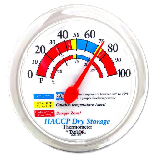 Taylor 5637 Prep and Dry Storage Wall Thermometer with Mounting Bracket, 6