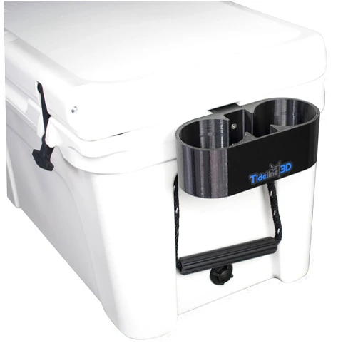Tideline3D Cup Holder Compatible with YETI Coolers (Black, Fits YETI Tundra)