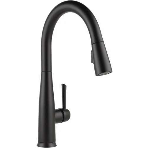 Delta 9113T-BL-DST Essa Single Handle Pull Down Faucet, Touch2O, Matte Black