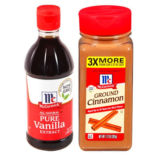 McCormick Holiday Bundle - Pure Vanilla Extract 16 fl oz, Ground Cinnamon 7.12 oz