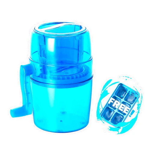 LafingKiz Hand-operated Portable Ice Shaver and Manual Hand Crank Ice Crusher, Snow Cone Machine and Ice Grinding Machine with Free Ice Trays, Shaved or Fine Chips Snow Cones or Slushies